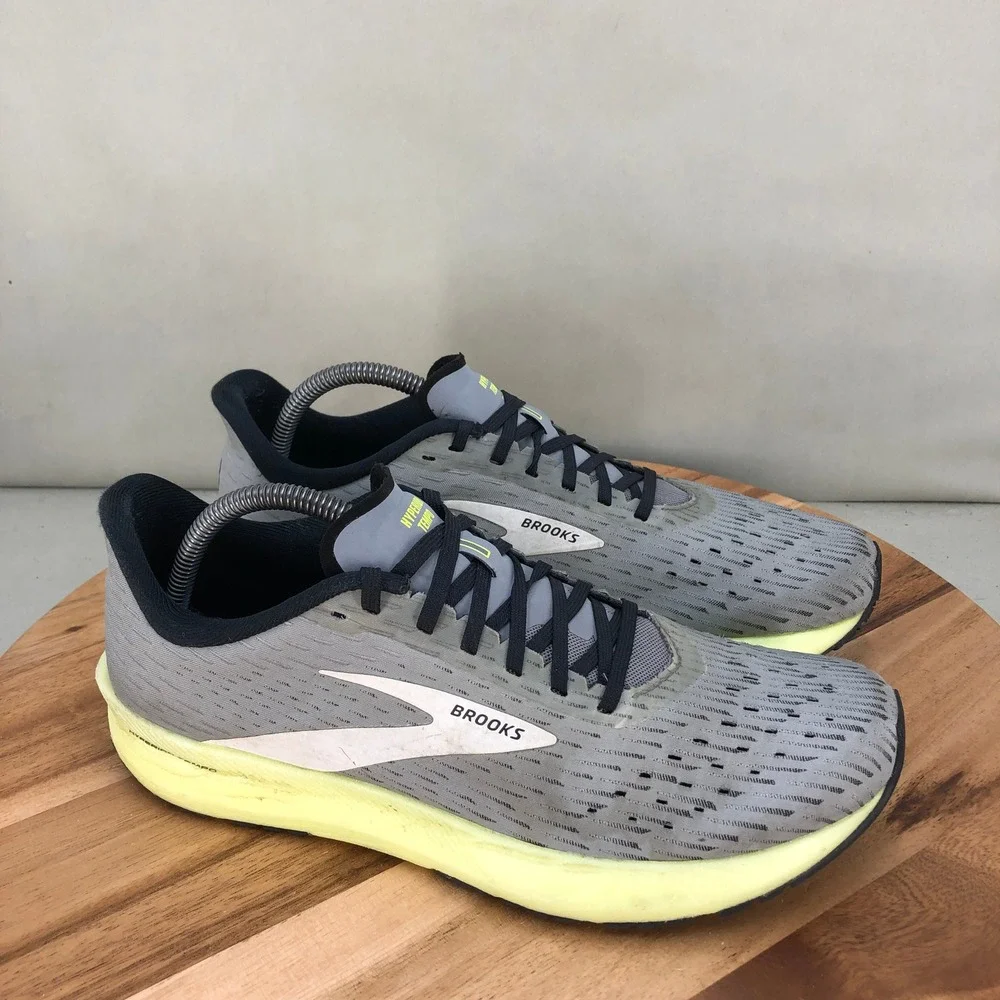 Brooks Hyperion Tempo Mens Running Shoes Grey Yellow 1103391D099 Size 9.5 D